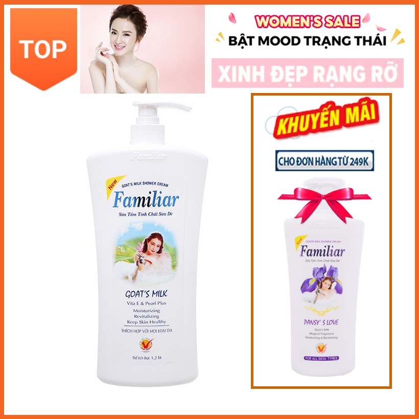 [Mua sỉ] Sữa Tắm Con Dê Familiar 1200 ml [Hàng công ty chính hiệu]