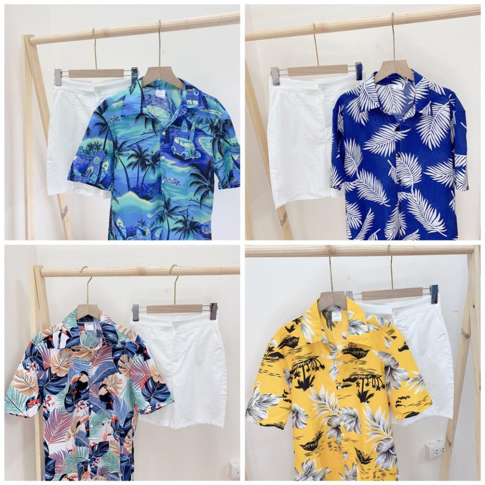 (Giá Sỉ)Áo sơ mi hoa quả đi biển, áo đôi, áo nhóm chất KATE THÁI ( đủ size) ་