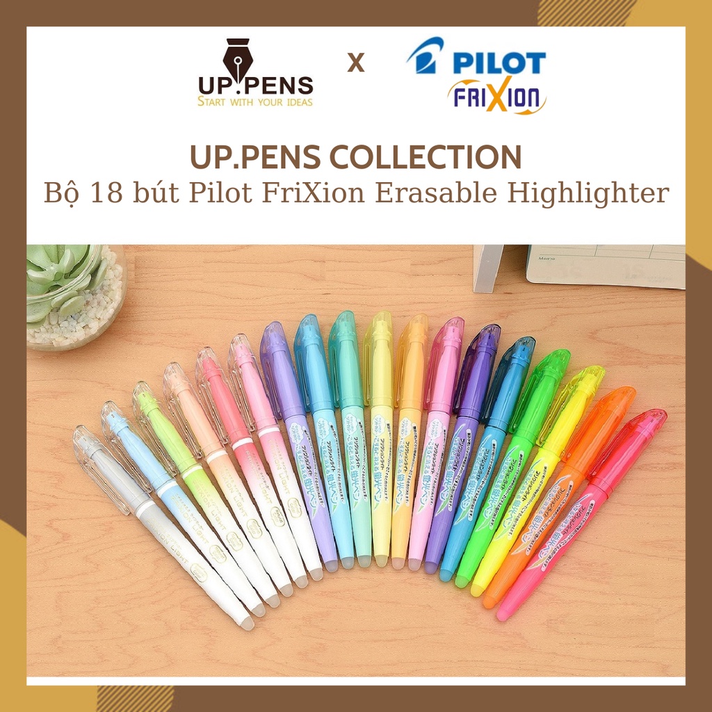 Bộ 18 màu bút dạ quang xóa được Pilot FriXion Erasable Highlighter - Full Set