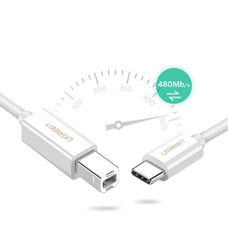 (1.5m) Cáp máy in Type C sang USB Type B - Ugreen 40417