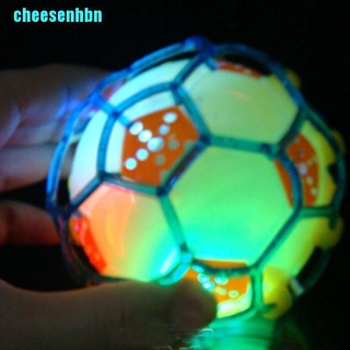 [cheesenhbn]1 Pcs LED Light Jumping Ball Kids Music Football Bouncing Ball Color