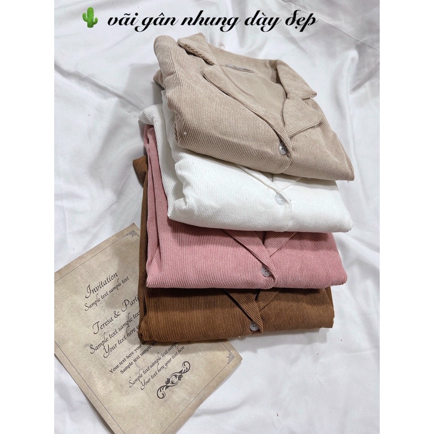 áo croptop cổ vest chất tăm nhung thêu gấu p