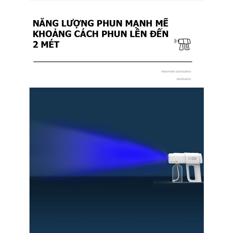 Máy phun sương cầm tay thế hệ mới K5 khử trùng diệt khuẩn có tia cực tím MPS00004