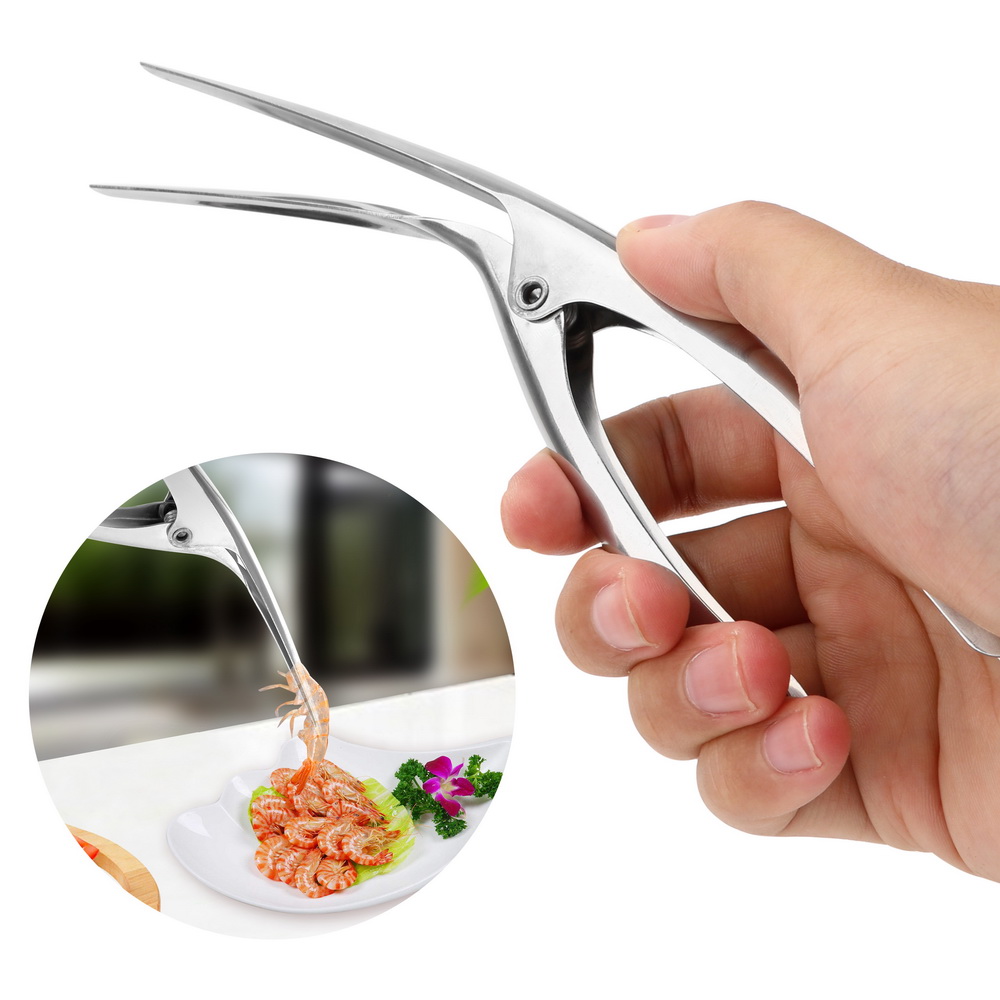 Dụng Cụ Lột Vỏ Tôm Bằng Thép Không Gỉ Tiện Lợi