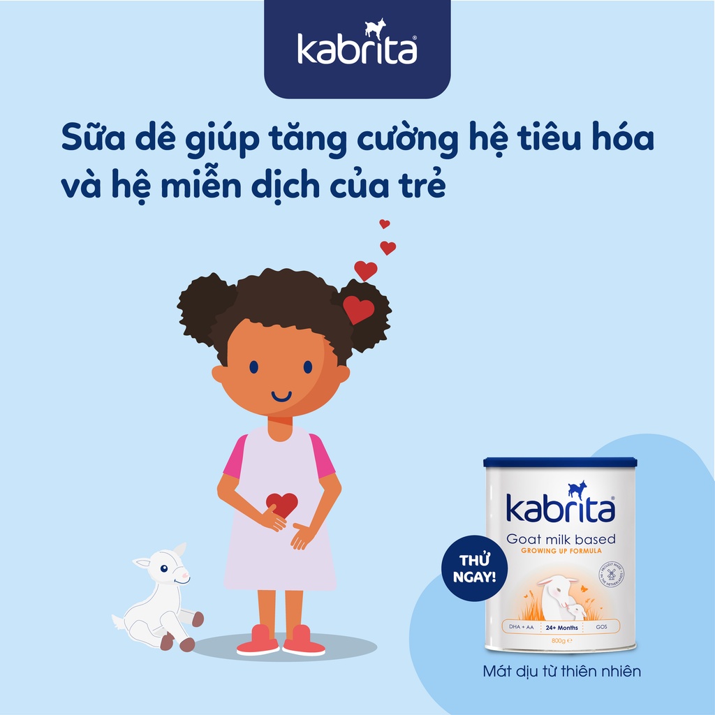 Sữa Dê Kabrita Chính Hãng cho bé Số 1, 2, 3 loại Lon 400g, 800g