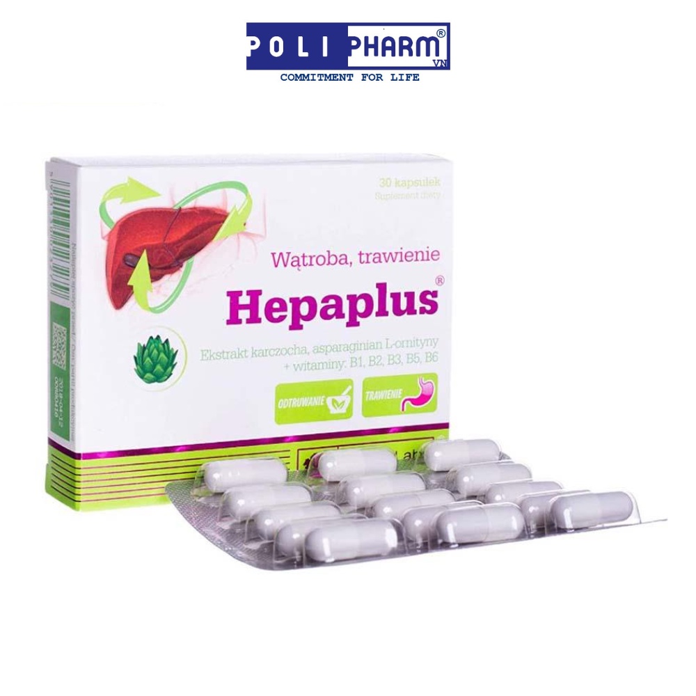 Viên uống hỗ trợ chức năng gan Hepaplus - OLIMP LABS xuất xứ Ba Lan Hộp 30 viên POLIPHARM