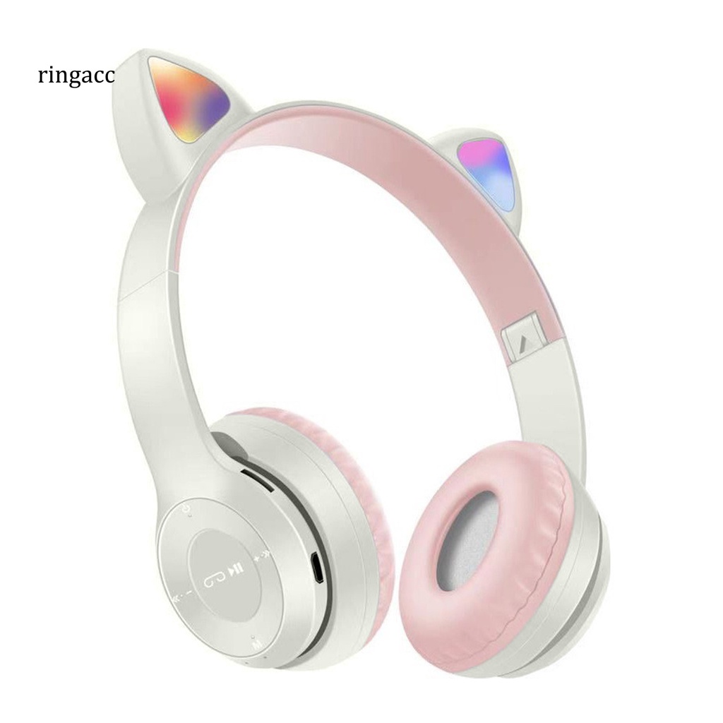 Tai nghe bluetooth 5.0 không dây hình tai mèo dễ thương thời trang cho trẻ em
