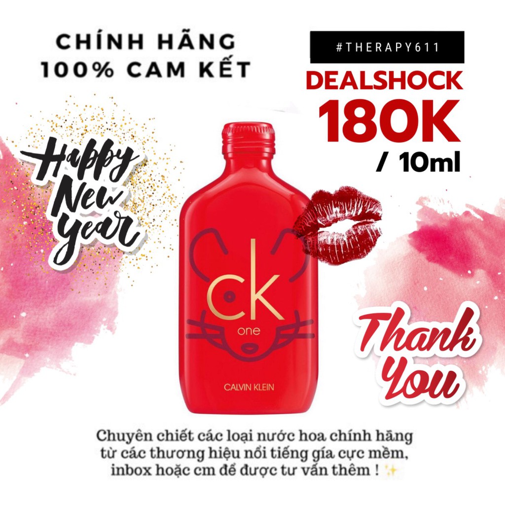 Nước Hoa Unisex Calvin Klein One 2019 Chinese New Year EDT 5ml/10ml/20ml