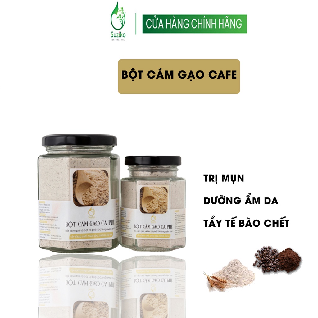 Bột cám gạo đắp mặt nạ hữu cơ SUZIKO nguyên chất 140G | 100% Organic