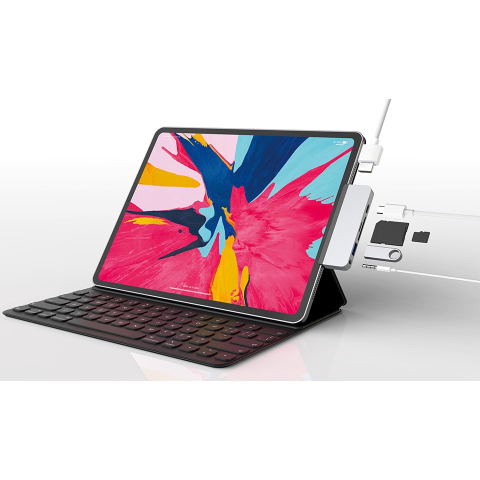 [Mã 155ELSALE giảm 7% đơn 300K] Đầu Chuyển USB-C Hyper Drive 6-in-1 cho iPad Pro (4K 60Hz) - Chính Hãng