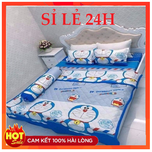 BỘ CHĂN GA GỐI DRAP COTTON POLY ĐÔREMON STYLE