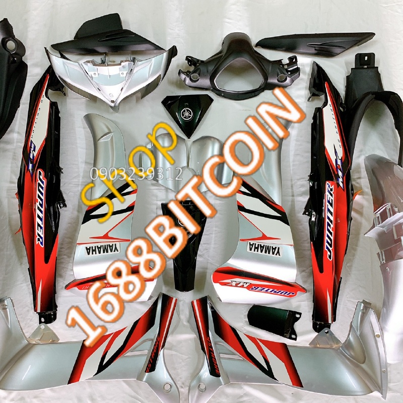 Bộ vỏ nhựa - Dàn  áo xe JUPITER -màù BẠC - lắp KHÍT cho jupiter MX -jupiter Gravita -nhựa nguyên sinh ABS LOẠI ĐẸP