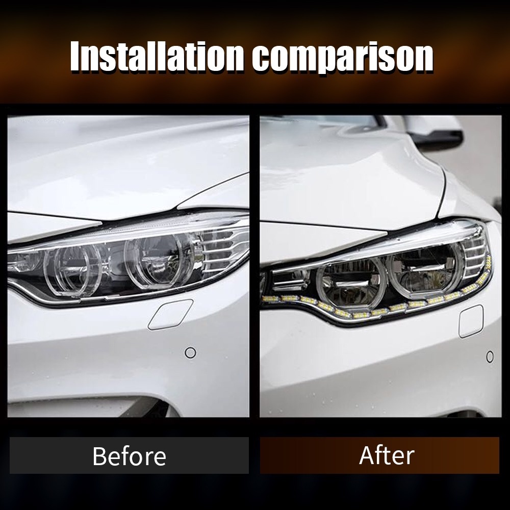 1 Cặp Dây Đèn LED Tín Hiệu 12V Ánh Sáng Vàng Chất Lượng Cao
