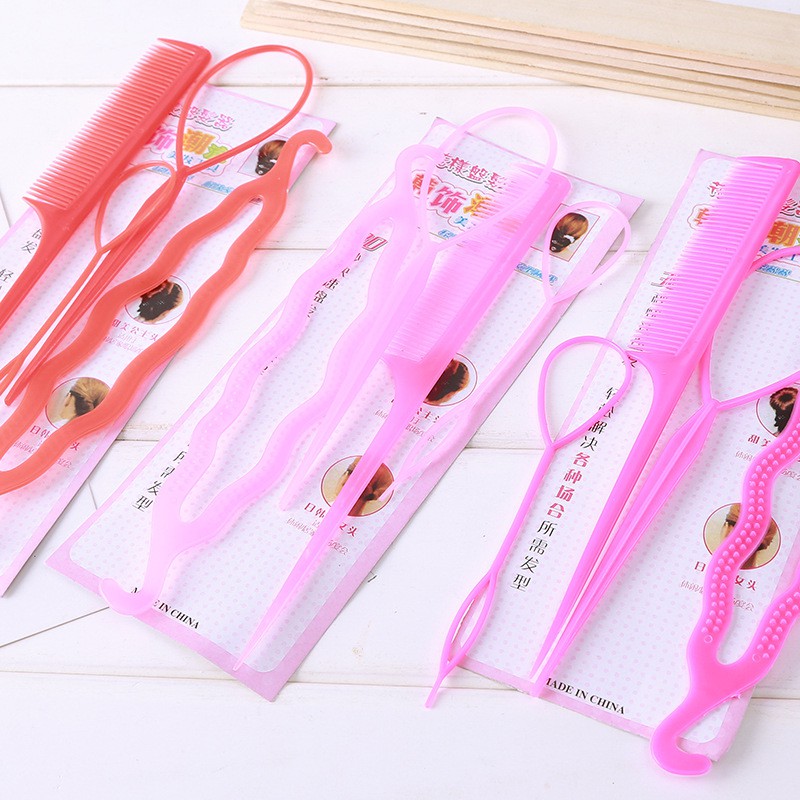 Set dụng cụ luồn tóc 4 món Pison gọn gàng - SP0069 - 01 bộ