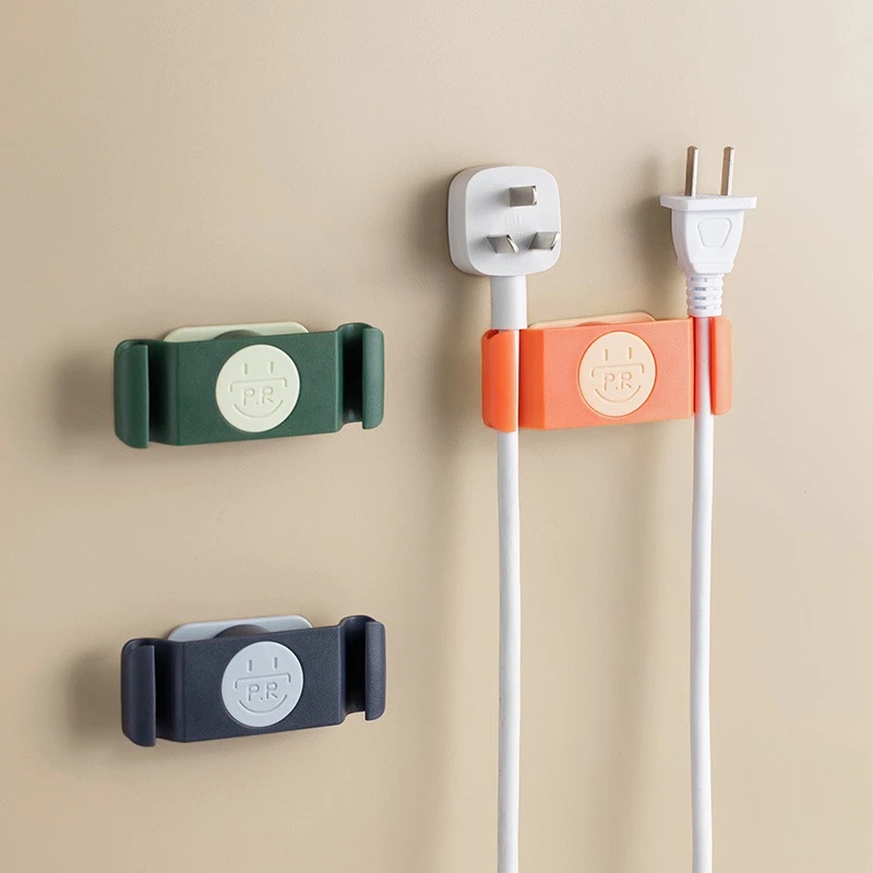 Set 4 Móc Treo Dây Cáp / Kẹp Cố Định Tự Dính Gắn Tường Nhà Bếp