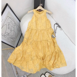 ĐẦM MAXI HOA NỔI CỔ YẾM