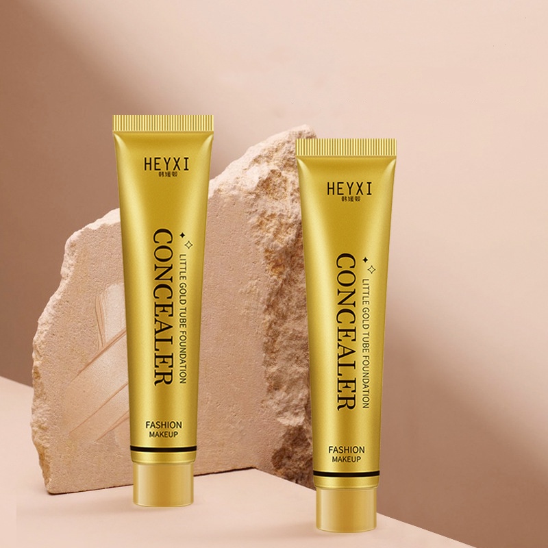 Kem nền che khuyết điểm HEYXI dạng tuýp vàng nhỏ chống thấm nước, chống thấm mồ hôi và trang điểm lâu trôi HKCKD1 | BigBuy360 - bigbuy360.vn