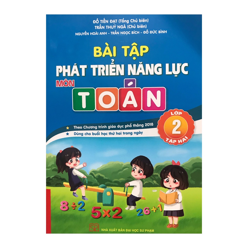 Sách - Combo Bài tập phát triển năng lực môn Toán lớp 2 tập 1 tập 2 ( Đại học sư phạm Cánh diều, màu cam+xanh biển ))