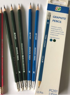 Bút chì 2b- Gs,PC 201,202(chì Ấn Độ mềm)