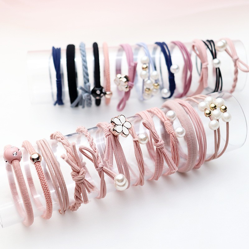 Set Dây Cột Tóc Nhiều Mẫu Chum Buộc Tóc Hàn Quốc Dễ Thương