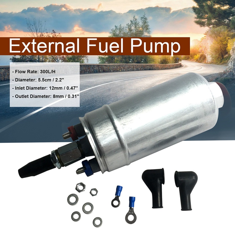 Bơm Nhiên Liệu Ngoài 0580 254 044 Poulor 400Lph Áp Suất Thấp Cho Honda Toyota Nissan Racing