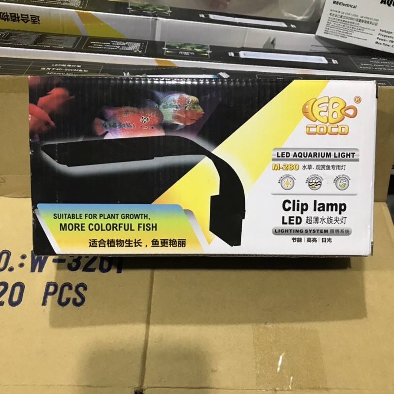 Đèn LED màu trắng kẹp thành hồ cá thuỷ sinh