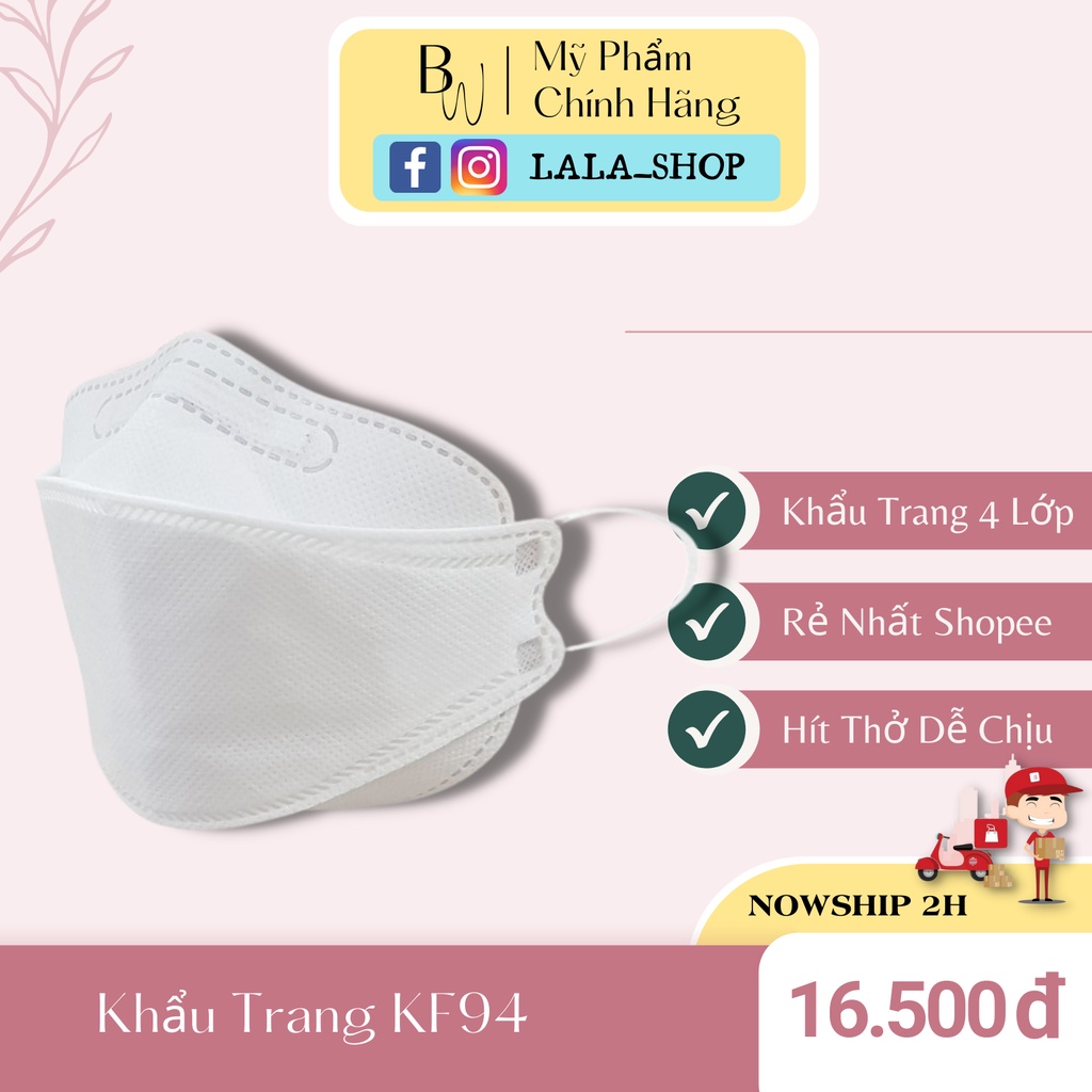 Set 50 Chiếc Khẩu trang 4 Lớp KF94 UNI MASK Chống Bụi Mịn Và Kháng Khuẩn Hàng Cao Cấp.