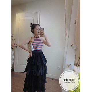 Chân váy maxi 4 tầng xinh(kèm ảnh thật,video)