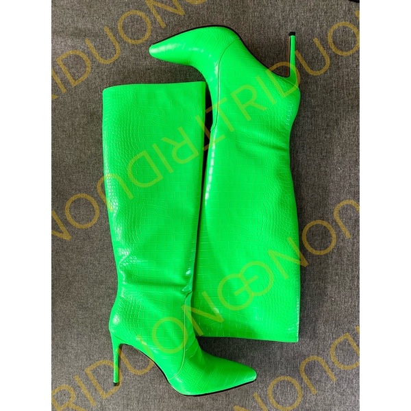 BOOTS NỮ CAO GÓT DA SẦN