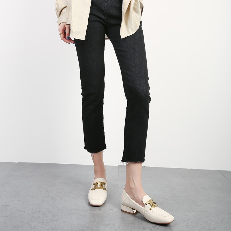 Giày Lười Da Mềm Mũi Vuông Thời Trang Cho Nữ | BigBuy360 - bigbuy360.vn