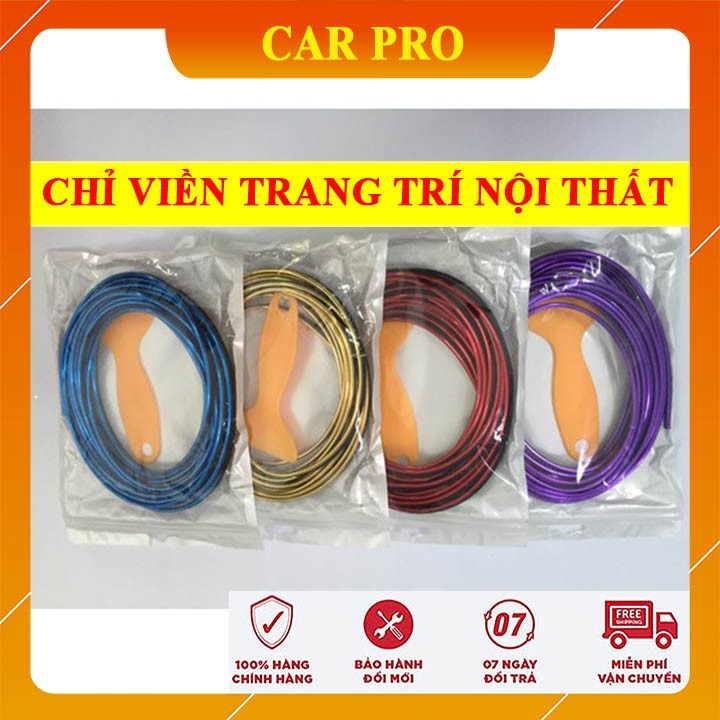 Chỉ viền nội thất xe hơi trang trí (cuộn 5m) - CAR PRO