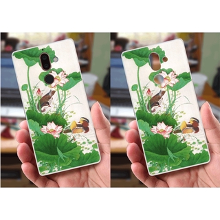 Ốp lưng Nokia 7 Plus (dẻo viền trắng trong) - Hình Chim Công, Cá Chép, Cò