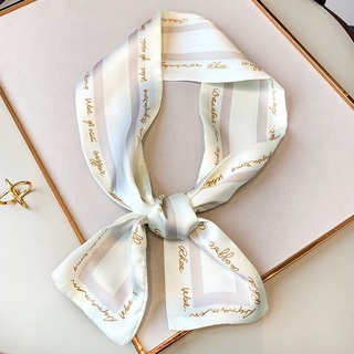 Khăn lụa khăn turban thắt túi thắt nơ choàng cổ công sở 10x100cm