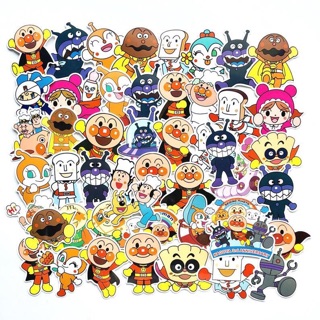Sticker anpanman set 30-50 cái ép lụa / hình dán anpanman