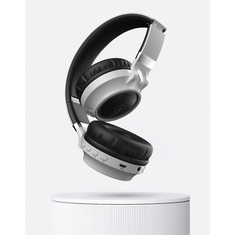 Tai Nghe/Headphone Chụp Tai Bluetooth 5.0 Nam Nữ Âm Bass Mạnh Mẽ Có Mic Hàng Cao Cấp Kiểu Dáng Sành Điệu
