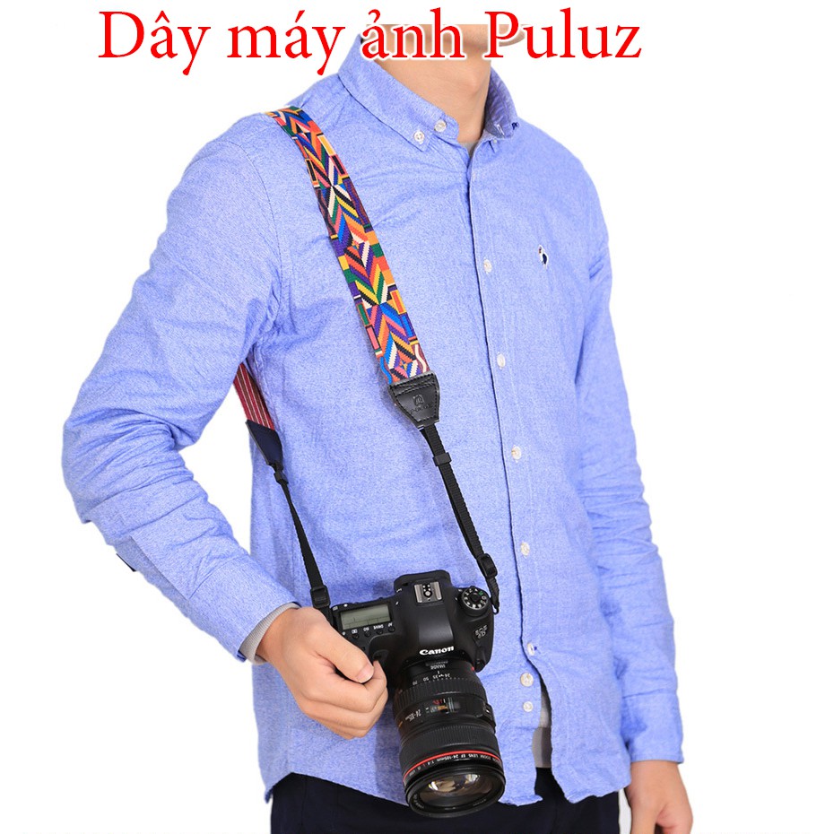 dây máy ảnh thổ cẩm puluz