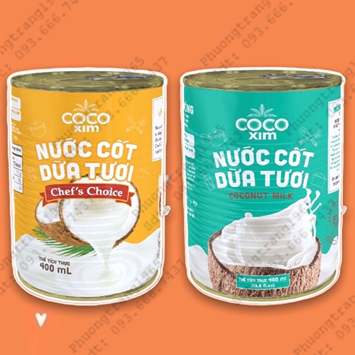 Nước cốt dừa tươi Cocoxim 400ml