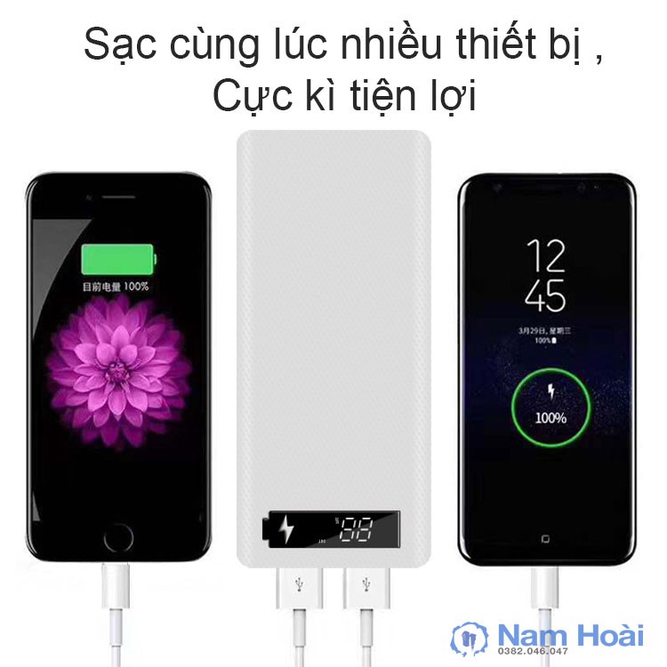 Sạc dự phòng  20000mAh có màn hình LED hiển thị phần trăm, cổng USB 2A (BH 12 tháng) MODEL: M8