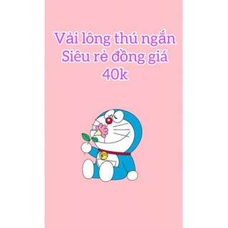 (Sale) Lông thú ngắn dùng may gấu bông may gối handmade may doll outfit doll phối cổ áo bông móc khoá