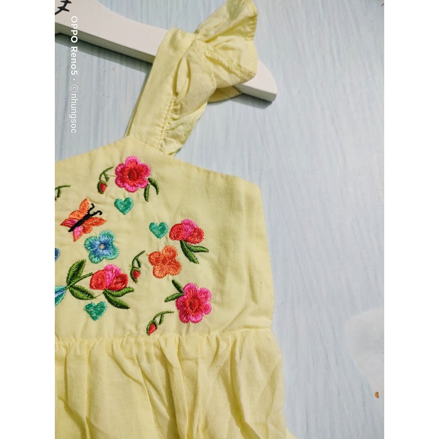 Váy thô mềm Sapodill cánh tiên thêu cho bé gái