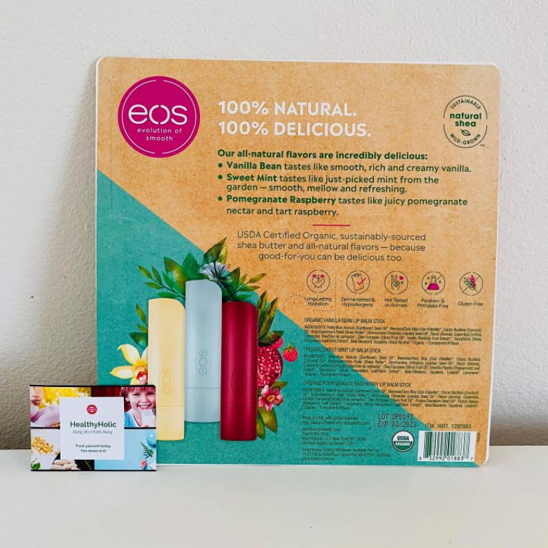 [Hàng nhập Mỹ] Son dưỡng môi EOS Organic dạng thỏi