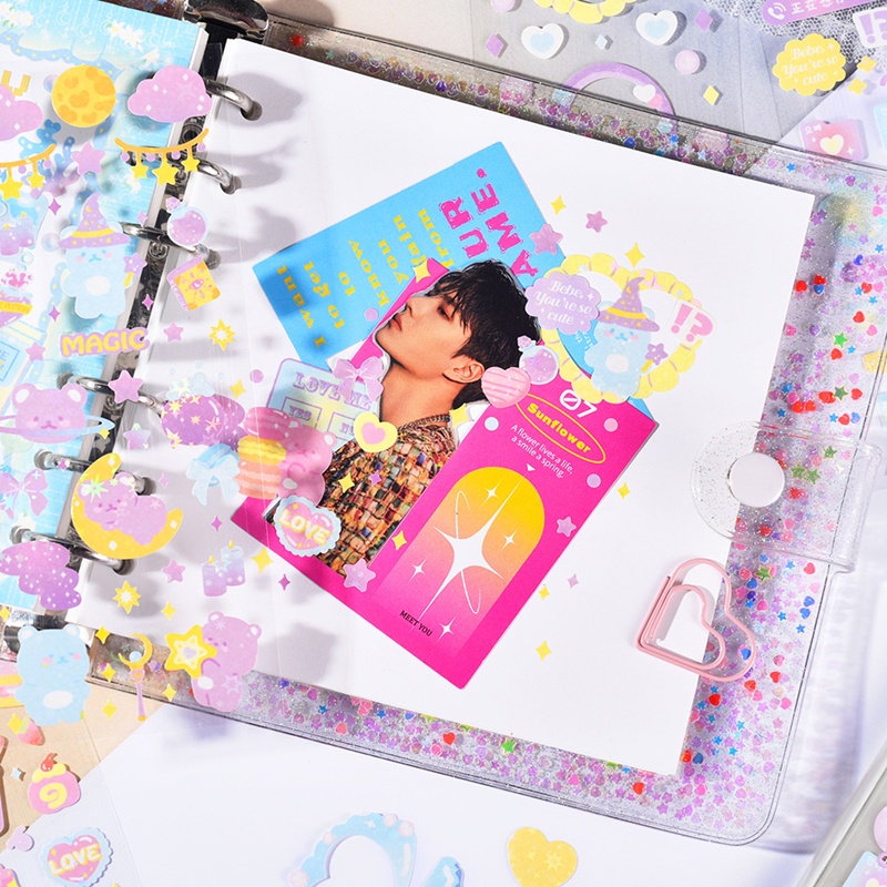 Flowertree Bộ 4 Sticker Dán Trang Trí Sổ Lưu Niệm
