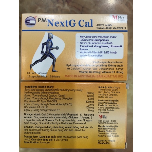 Viên bổ sung canxi PM NextG Cal
