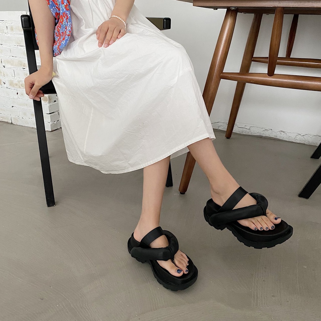 MURIOKI Dép đế cao kiểu dáng thời trang tùy chọn màu sắc cho nữ