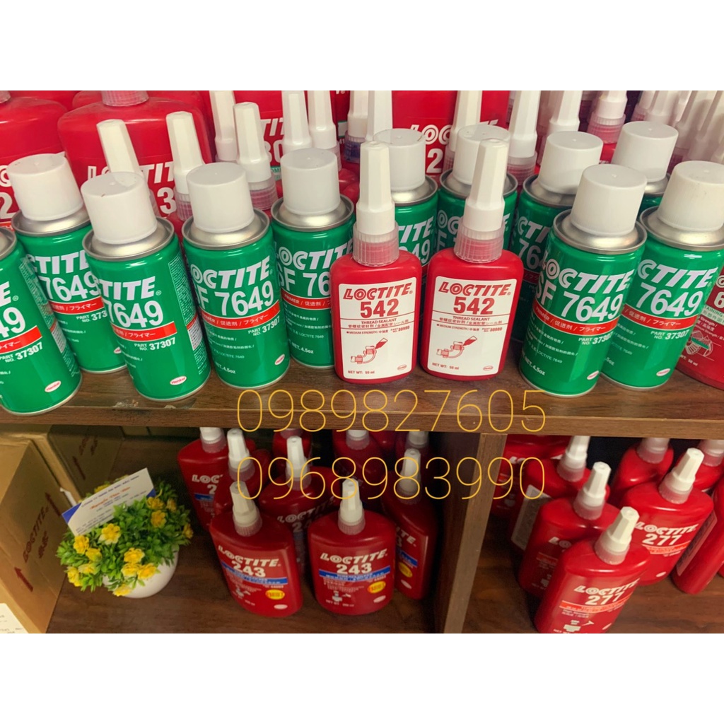 KEO DÁN KHÓA REN BULONG LOCTITE 542 MEDIUM STRENGTH OIL TOLERANT THREADLOCKER 50ML