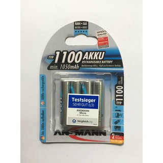 Pin sạc AAA ANSMANN 1100mAh vỉ 4 viên