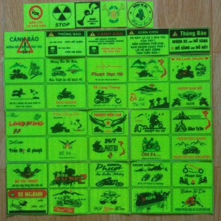 logo phượt , logo phản quang , tem xe 40 chiếc