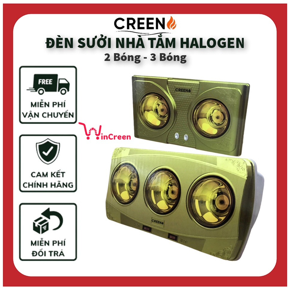 Đèn sưởi nhà tắm CREEN 3 bóng / 2 bóng