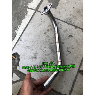 [HOẢ TỐC HCM] cổ pô inox 304 khắc sâu gắn pô zin cho VARIO / SHVN / AB 125-150 /PCX / SH MODE