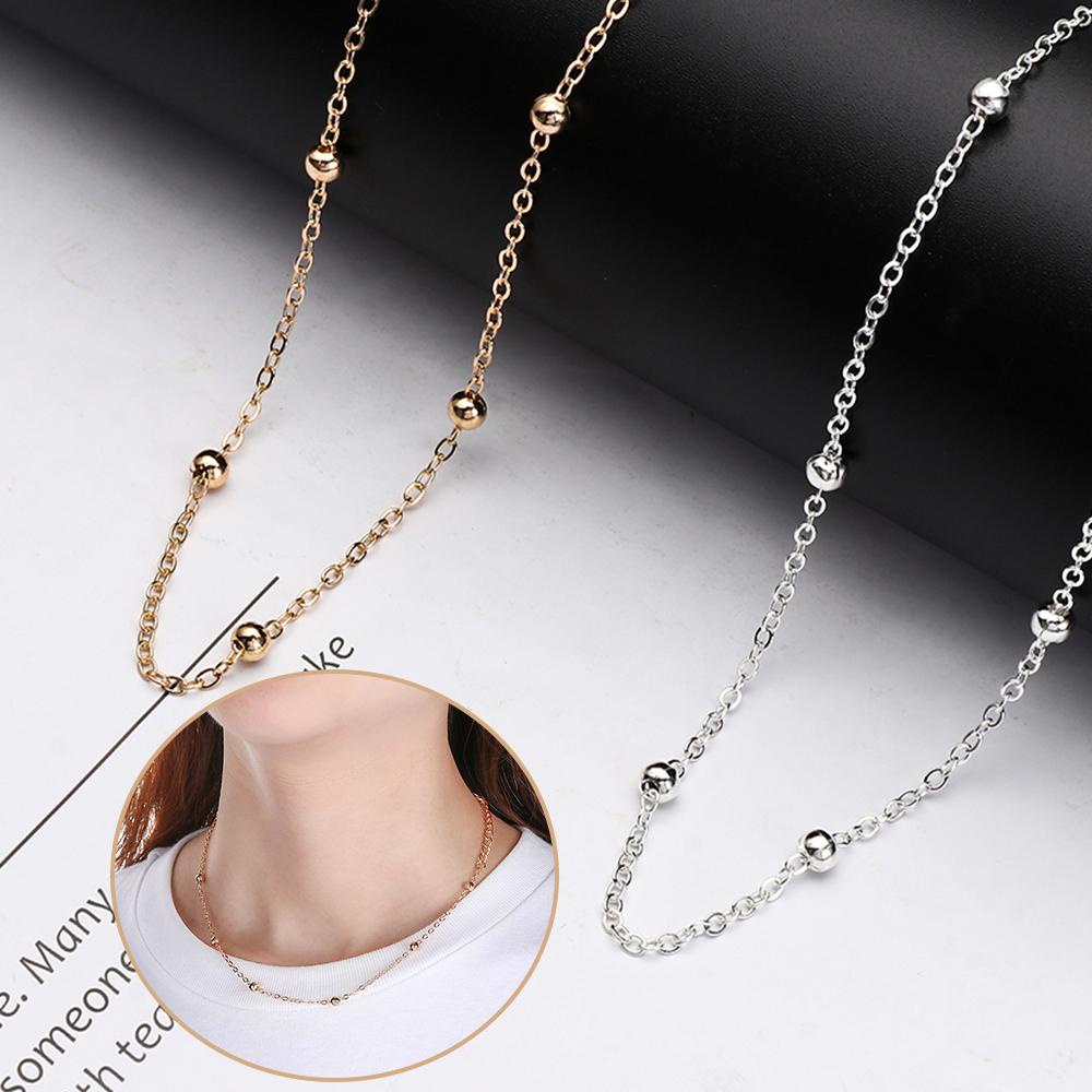 ROSE Vòng Cổ Choker Bằng Đồng Màu Vàng / Bạc Đính Hạt Nhỏ Cho Nữ